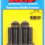 "7/16""-20 x 1.500 hex black oxide bolts" (5pcs)