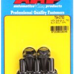 "3/8""-24 x .750 hex 7/16 wrenching black oxide bolts" 5pcs