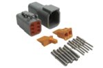 Haltech Plug and Pins Only Set Deutsch DTM-6 Conn (7.5 Amp)