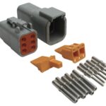 Haltech Plug and Pins Only Set Deutsch DTM-6 Conn (7.5 Amp)