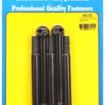 "7/16""-14 X 4.750 hex 1/2 wrenching black oxide bolts" 5pcs