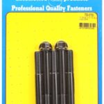 "7/16""-20 x 3.750 hex black oxide bolts" (5pcs)