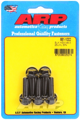 41038CE3-8803-929C-96A4-322343253C45 M8 x 1.25 x 25 hex black oxide bolts (5pcs) - Image 1