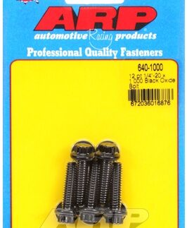 "1/4""-20 x 1.000 12pt black oxide bolts" (5pcs)
