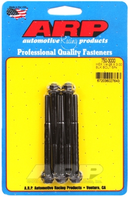 44958CC3-A8C4-62B2-7F8D-702C8E4EF457 "1/4""-28 x 3.000 hex black oxide bolts" (5pcs) - Image 1