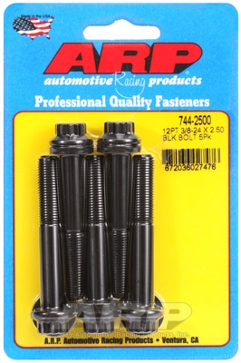 44A508E7-C002-6571-0973-21D967C8B749 "3/8""-24 x 2.500 12pt 7/16 wrenching black oxide bolts"5pcs - Image 1