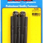"3/8""-24 x 3.250 hex 7/16 wrenching black oxide bolts" 5pcs