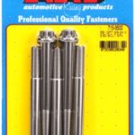 "3/8""-24 x 3.500 12pt 7/16 wrenching SS bolts" (5pcs)