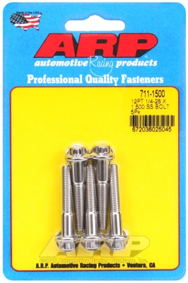 475625D3-FAC9-878A-8A1A-79E4B32D1B37 "1/4""-28 x 1.500 12pt SS bolts" (5pcs) - Image 1