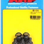 M8 x 1.25 x 12 hex black oxide bolts (5pcs)