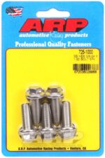 "3/8""-24 x 1.000 hex 7/16 wrenching SS bolts" (5pcs)