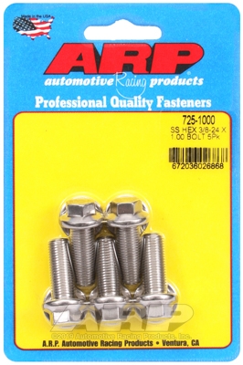 483113F2-E182-74EF-3F57-560FBA6E103E "3/8""-24 x 1.000 hex 7/16 wrenching SS bolts" (5pcs) - Image 1