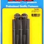 "3/8""-24 x 3.000 hex 7/16 wrenching black oxide bolts" 5pcs