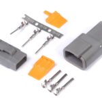 Haltech Plug and Pins Only Set Deutsch DTM-3 Conn (7.5 Amp)