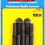 "7/16""-20 x 2.500 hex black oxide bolts" (5pcs)