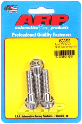 49D6689D-6529-322C-6279-C32D832EB170 Ford SS 3-bolt 12pt starter bolt kit - Image 1