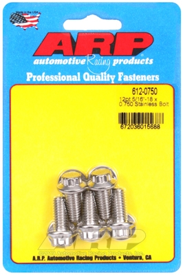 4A48F6D9-19BB-AD4F-3139-F0693AD6201F "5/16""-18 x 0.750 12pt SS bolts" (5pcs) - Image 1