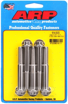 4AEDA0F8-72B3-C40C-C0CF-FC6C4AD5B3A2 "7/16""-14 X 3.000 12pt 1/2 wrenching SS bolts" (5pcs) - Image 1