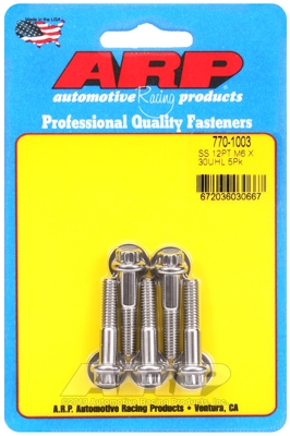 4B6705AE-D6B5-2B61-899B-31D77FBCCC71 M6 x 1.00 x 30 12pt SS bolts (5pcs) - Image 1