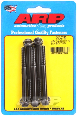 4C5422F1-F458-0570-7C8B-8296F163AB1E "1/4""-28 x 2.750 hex black oxide bolts" (5pcs) - Image 1