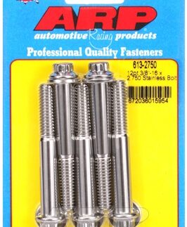 "3/8""-16 x 2.750 12pt SS bolts" (5pcs)