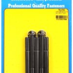 "3/8""-24 x 3.750 hex black oxide bolts" (5pcs)