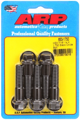 502D37CF-1264-2323-66C2-90138A3BB45A "7/16""-14 X 1.750 hex black oxide bolts" (5pcs) - Image 1