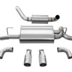 Corsa Axle-Back 2.5" Dual Rear Single 3.5" Wrangler 3.6