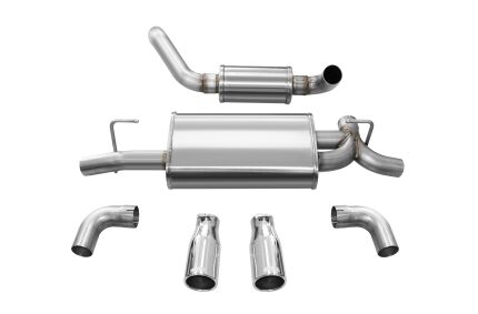 Corsa Axle-Back 2.5" Dual Rear Single 3.5" Wrangler 3.6