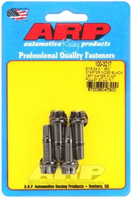 52C1445A-690E-EC2A-FFD1-05F29EA7EA56 ARP 5/16-24x1.450 starter nose black 12pt WP pulley stud kit - Image 1