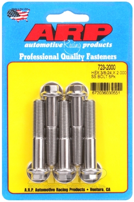 542BCC9D-F5F1-B142-8823-A59BB5A37320 "3/8""-24 x 2.000 hex SS bolts" (5pcs) - Image 1