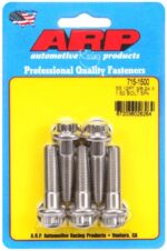 "3/8""-24 x 1.500 12pt 7/16 wrenching SS bolts" (5pcs)
