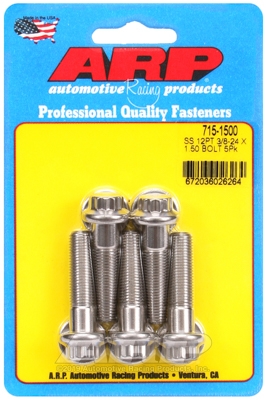 54BA75D3-6C2C-29B1-8496-0492A300B581 "3/8""-24 x 1.500 12pt 7/16 wrenching SS bolts" (5pcs) - Image 1