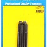 "1/4""-28 x 3.750 hex black oxide bolts" (5pcs)