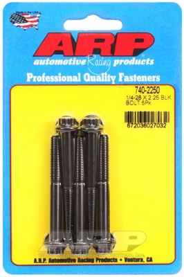 55BD30AB-41D5-A599-4684-6F7AA0502DD2 "1/4""-28 x 2.250 12pt black oxide bolts" (5pcs) - Image 1