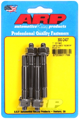 56BC96D8-451F-5634-E077-75A2B6906071 "1"" drilled carburetor spacer stud kit" - Image 1