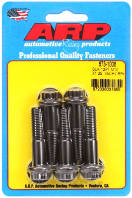 59D3D967-AA79-6B9C-48C6-29DD5ED1E124 M10 x 1.25 x 45 12pt black oxide bolts (5pcs) - Image 1