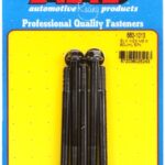 M6 x 1.00 x 80 hex black oxide bolts (5pcs)