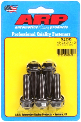 5C8F703A-7B53-08E5-DE75-822B90F08572 "3/8""-24 x 1.250 hex 7/16 wrenching black oxide bolts" 5pcs - Image 1