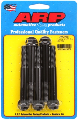 5D4CF8A6-9E64-477A-21D8-9705CA3B2086 "7/16""-14 X 3.500 hex 1/2 wrenching black oxide bolts" 5pcs - Image 1