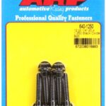 "1/4""-20 x 1.250 12pt black oxide bolts" (5pcs)