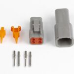 Haltech Plug and Pins Only Set Deutsch DTM-4 Conn (7.5 Amp)