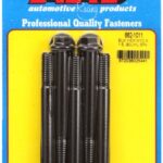 M10 x 1.50 x 90 hex black oxide bolts (5pcs)