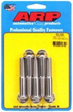 "7/16""-14 X 2.500 hex 1/2 wrenching SS bolts" (5pcs) - Image 2