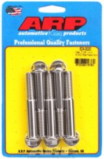 "7/16""-14 X 3.000 hex 1/2 wrenching SS bolts" (5pcs) - Image 2