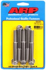 "7/16""-14 X 3.250 hex 1/2 wrenching SS bolts" (5pcs) - Image 2