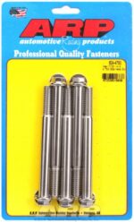 "7/16""-14 X 4.750 hex 1/2 wrenching SS bolts" (5pcs) - Image 2