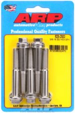 "3/8""-16 x 2.500 hex 7/16 wrenching SS bolts" (5pcs) - Image 2