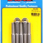 "7/16""-14 X 2.500 hex 1/2 wrenching SS bolts" (5pcs)