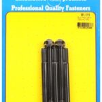 M8 x 1.25 x 100 hex black oxide bolts (5pcs)